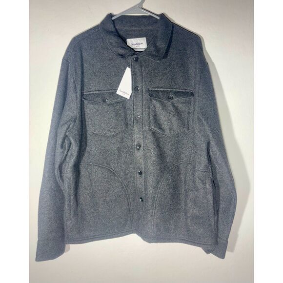 Goodfellow & Co Men’s Wool Blend Shirt Jacket Gray Shacket Size Large NWT - Picture 1 of 5